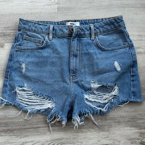 Forever 21 Blue Distressed Jean Shorts size 27